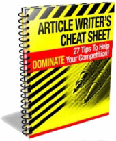 Article Writer's Cheat Sheet