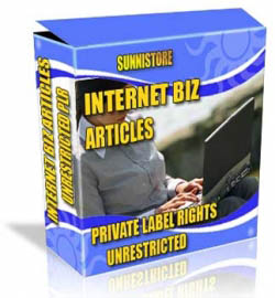 Private Label Article Pack : Internet Biz Articles